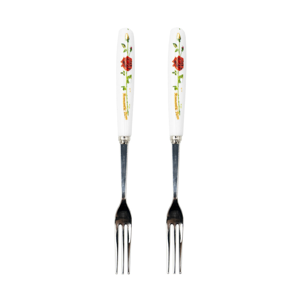 AT Gold Rose Tea Fork 2pcs – Luxury Gold Finish