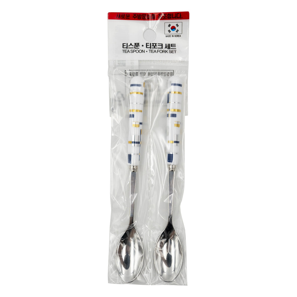 Round Classic Tea Spoon 2pcs – Stainless Steel