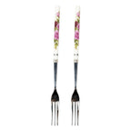 Multi Royal Rose Tea Fork 2pcs – Elegant Floral Design