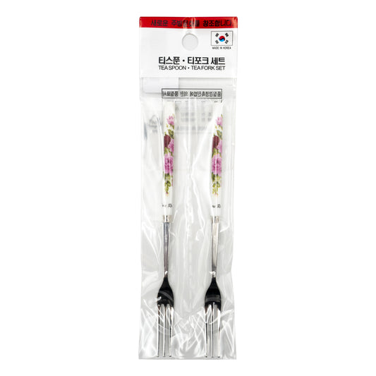 Multi Royal Rose Tea Fork 2pcs – Elegant Floral Design