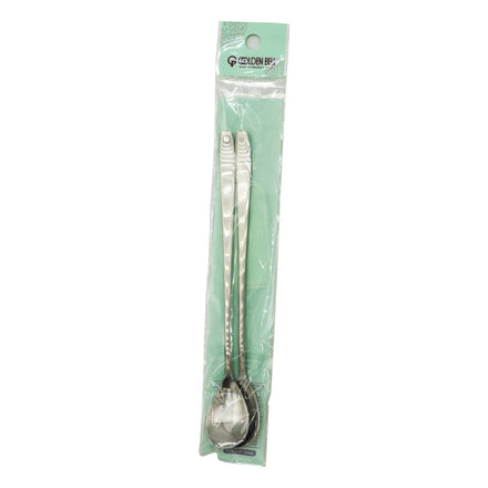 Zenthl Stainless Steel Long Spoon 2pcs Set
