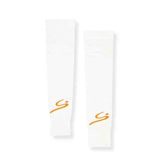 Sun Arm Sleeves White/Orange