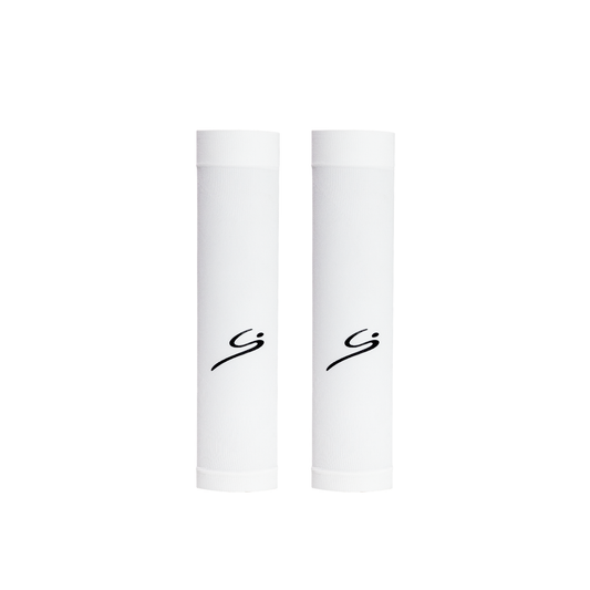 Kids Cool Arm Sleeves White/Black