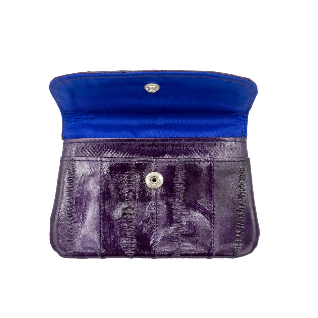 KEY&CO Genuine Eel Skin Coin Pouch – Purple
