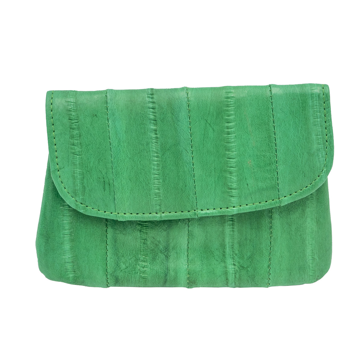 KEY&CO Genuine Eel Skin Coin Pouch – Green