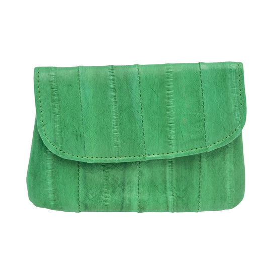 KEY&CO Genuine Eel Skin Coin Pouch – Green