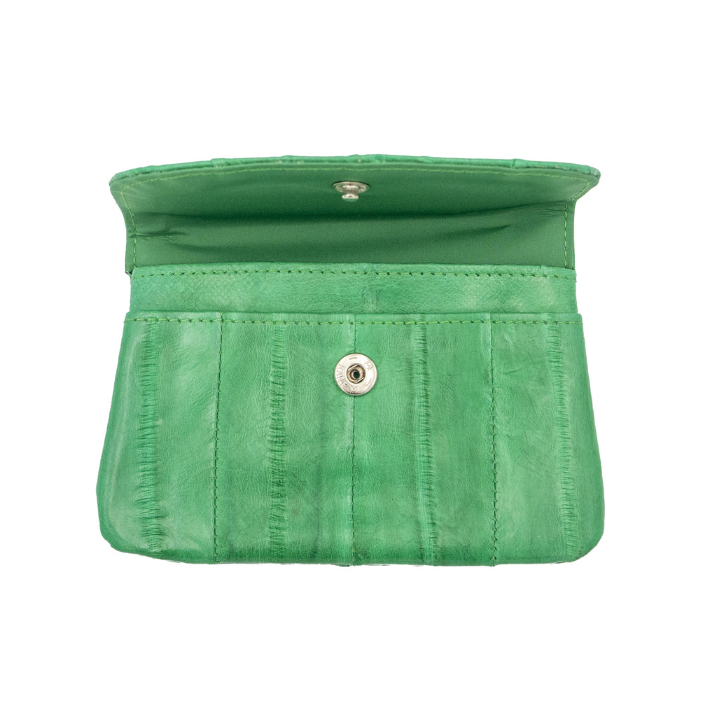 KEY&CO Genuine Eel Skin Coin Pouch – Green