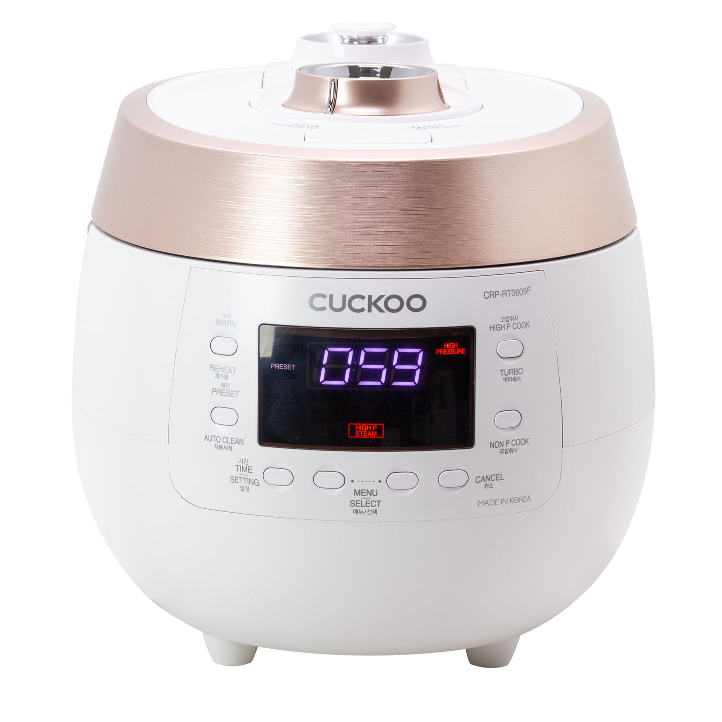 Cuckoo Electric Twin Pressure Rice Cooker White (CRP-RT0609FW) 6 Cups