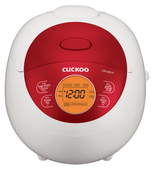 Cuckoo Electric Warmer Rice Cooker Red (CR-0351FR) 3 Cups