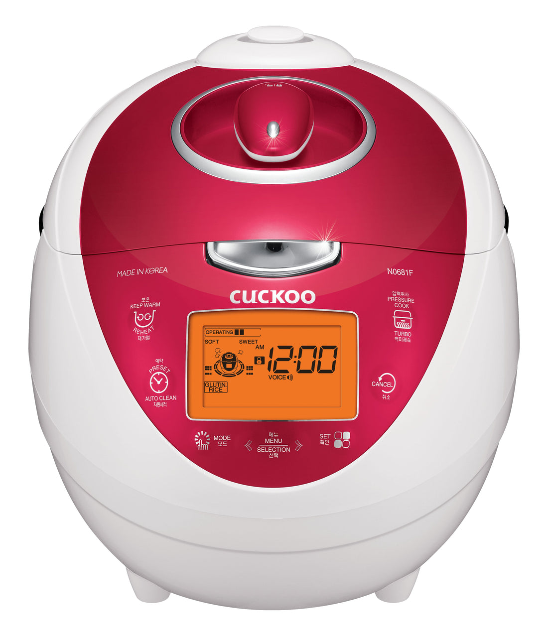 Cuckoo Electric Pressure Rice Cooker (CRPN0681F) 6 Cups KEY Company