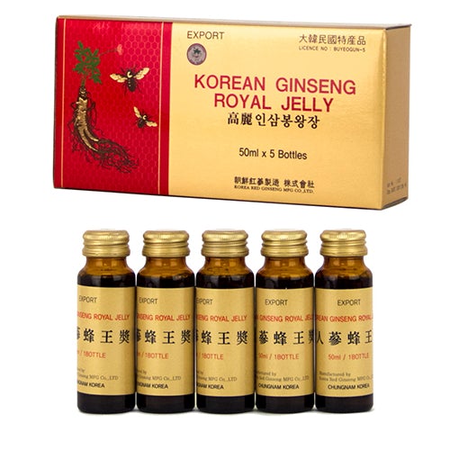 Korean Ginseng Royal Jelly Extract - 50mL x 5 Bottles