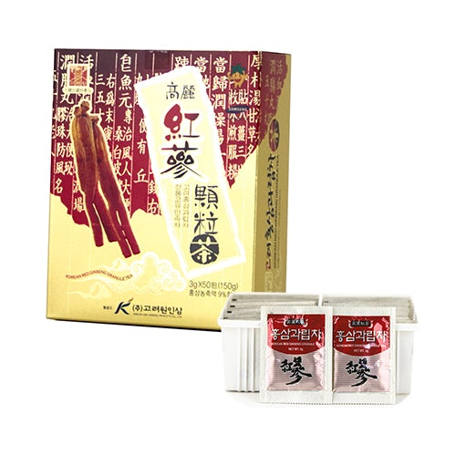Korean Red Ginseng Tea - Granule Box Packaging - 3,000mg x 50pcs